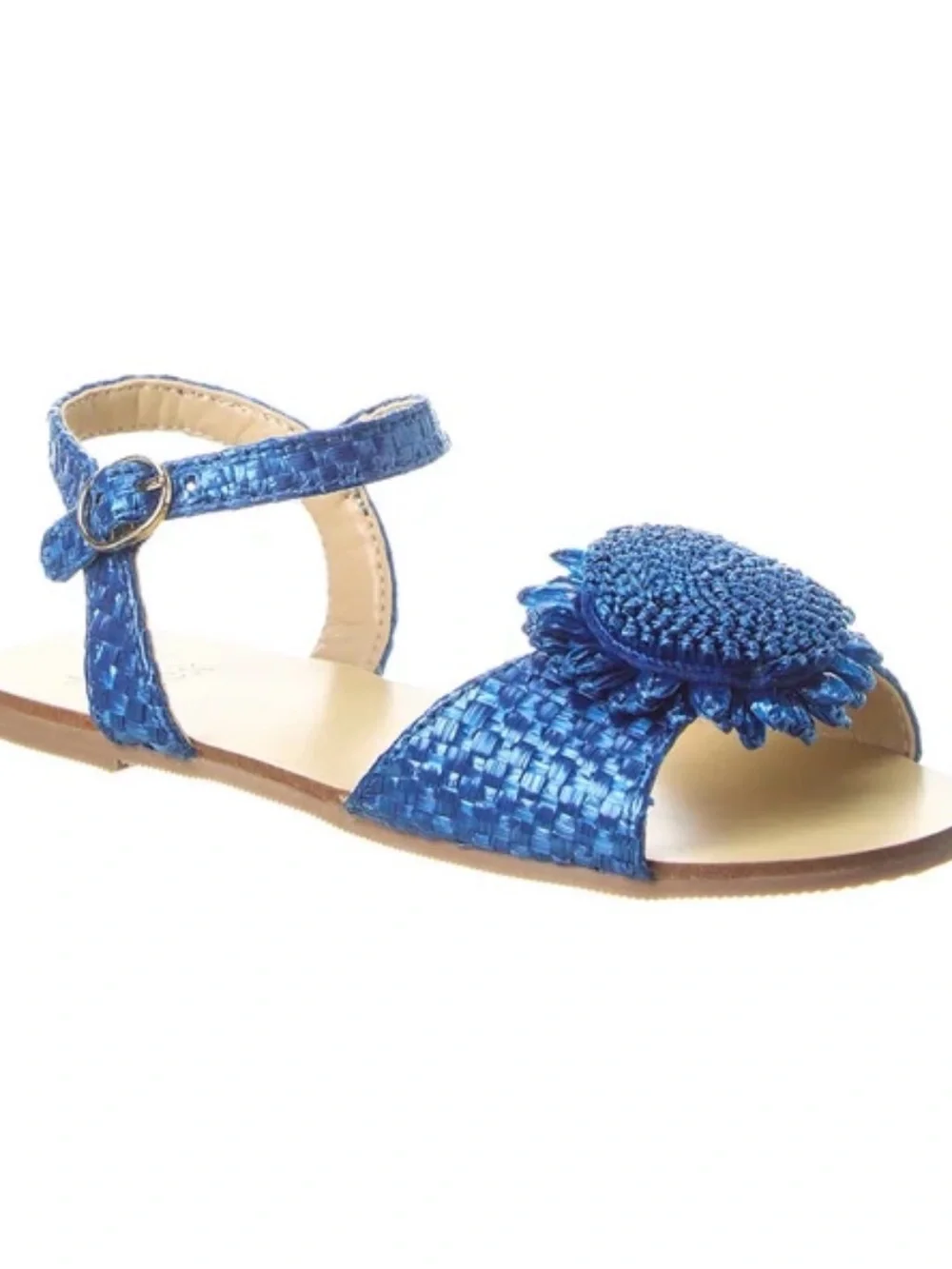 Janie and Jack Girl's Woven Straw Flower Sandals | Size 4K | NWOT